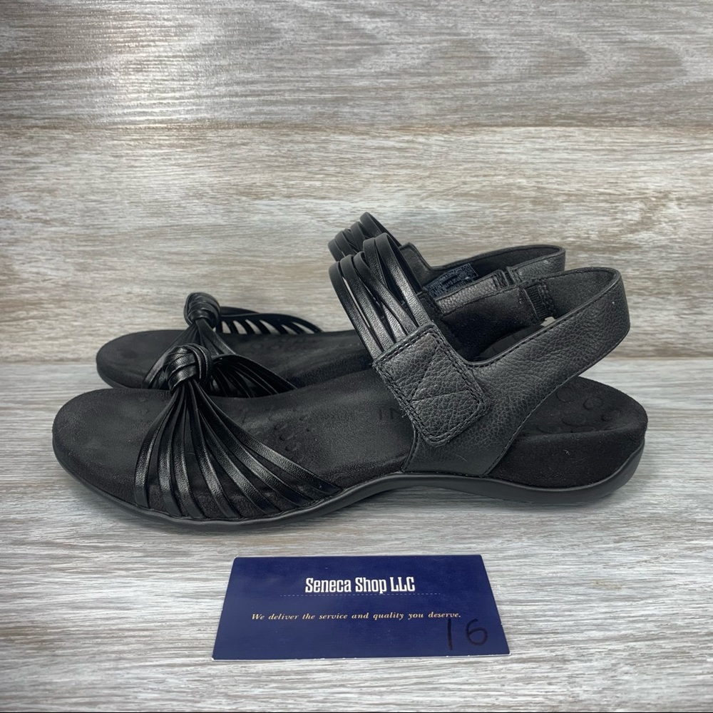 Vionic Women’s Talulah Black Leather Sandals Sz 6.5